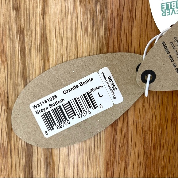 PrAna NWT Reversible Breya Swim Bikini Bottom Granite Bonita Green Blue Sz L - Picture 13 of 14